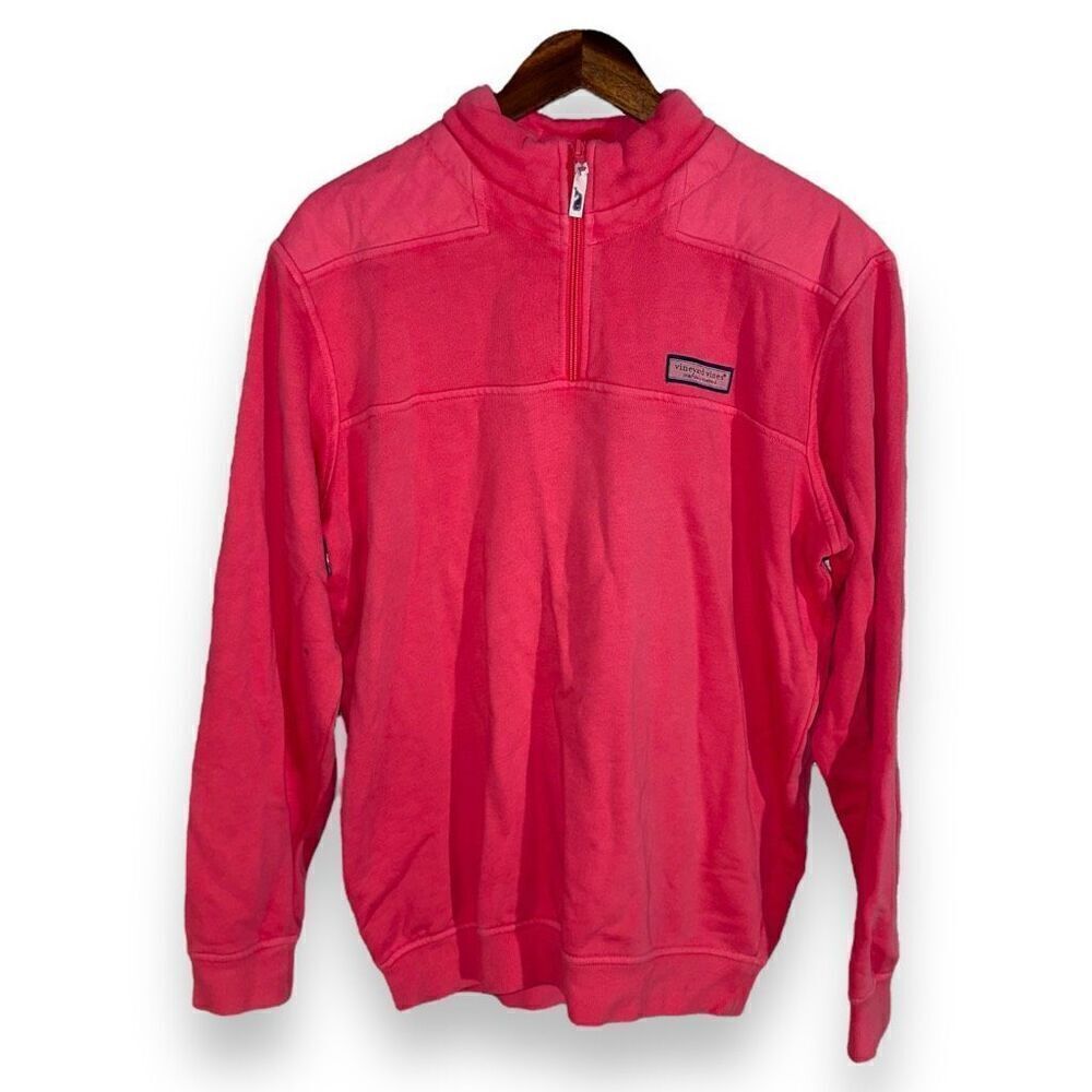 Pink Vineyard Vines Shepshirt 1/4 Zip Sweatshirt Size S